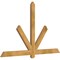 Ekena Millwork Kennewick Rough Sawn Timber Gable Bracket, Western Red Cedar, 72"W x 45"H x 2"D x 4"F, 15/12 Pitch GBW072X45X0204KEN00RWR - alternate 4